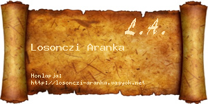 Losonczi Aranka névjegykártya